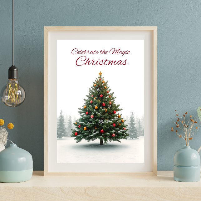 Klassisches Weihnachtsbaum-Feiertagsplakat Poster (Von Creator hochgeladen)