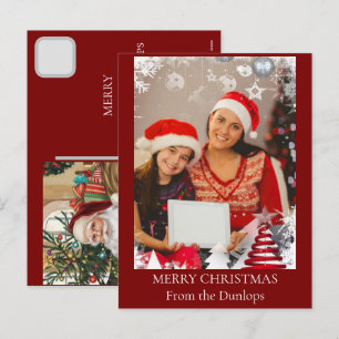 Klassisches Weihnachtsferiendekorationsfoto 2025 Feiertagspostkarte