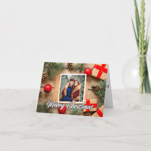 Klassisches Weihnachtsfoto Benutzerdefiniertes Fro Feiertagskarte