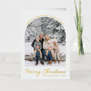 Klassisches Weihnachtsfoto mit Bogenmotiv in Weiß