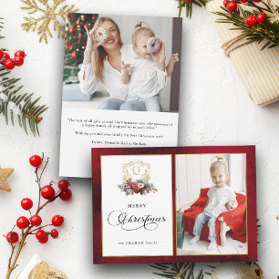 Klassisches Weihnachtsgebäck-Wappen-Foto Feiertagskarte