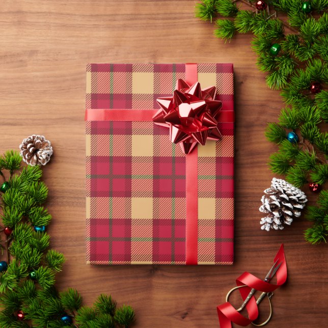 Klassisches Weihnachtsmuster Geschenkpapier (Feiertagsgeschenk)