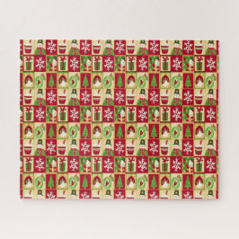 Klassisches Weihnachtsmuster Puzzle