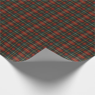 Klassisches Weihnachtsmuster Red Tartan Kariertes  Geschenkpapier