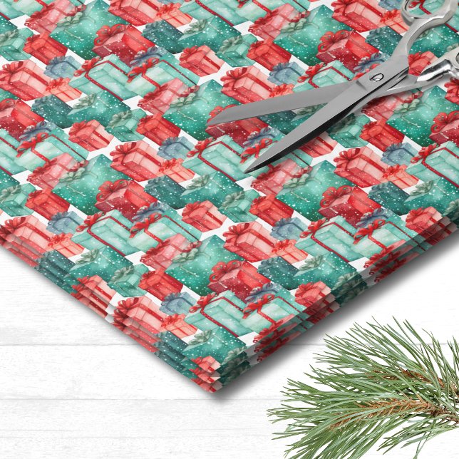 Klassisches Weihnachtsmuster Seidenpapier (Classic Holiday Pattern Christmas Tissue Paper)