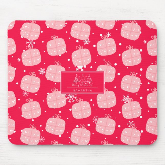 Klassisches Weihnachtsmuster-Weihnachtsgeschenk Mousepad (Vorne)