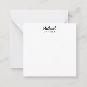 Klassisches Weiß Minimalistisches Einfaches Elegan Mitteilungskarte