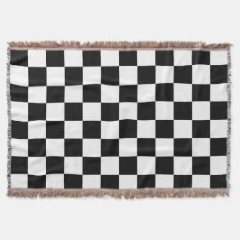 Klassisches Weiß mit Schwarz-Quadrat-Stil Decke