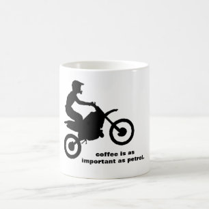 Klassisches weißer Kaffee-Tassen-Schmutz-Fahrrad Tasse