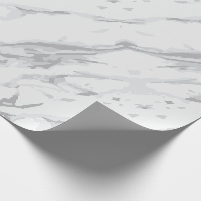 Klassisches weißes Marmorwackelpapier Geschenkpapier (Ecke)