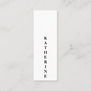 Klassisches, weißes, minimalistisches Foto schlich Mini Visitenkarte