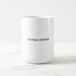 Klassisches Weißes Minimalistisches Schlichtes Ele Kaffeetasse