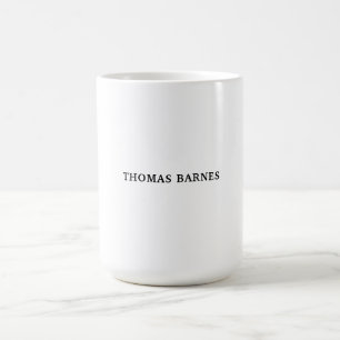 Klassisches Weißes Minimalistisches Schlichtes Ele Kaffeetasse