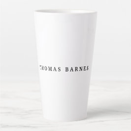 Klassisches Weißes Minimalistisches Schlichtes Ele Milchtasse