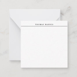 Klassisches Weißes Minimalistisches Schlichtes Ele Mitteilungskarte