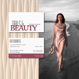 Klassisches White Burgundy Einfach und Beruflich Visitenkarte