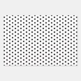 Klassisches White Polka Dot Geschenkpapier