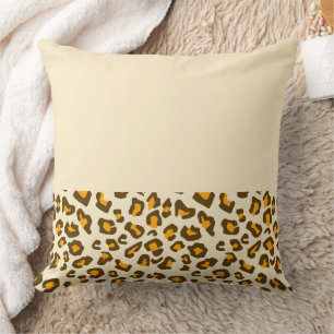 Klassisches Wildleoparden-Druckmuster Kissen