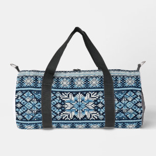 Klassisches Winter-Schnee Fair Isle/Musterstricken Duffle Bag