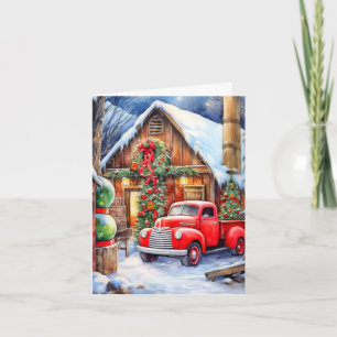 Klassisches Winterbauernhaus Frohe Weihnachten