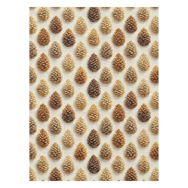 Klassisches Wintermuster Pinecone Tischdecke (Vorderseite)