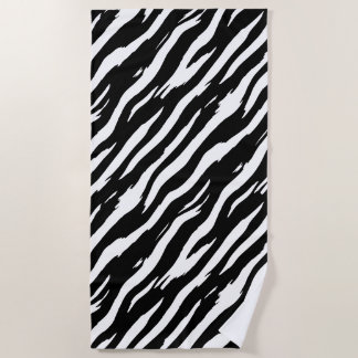Klassisches Zebra Print Strip Fashion Muster Strandtuch