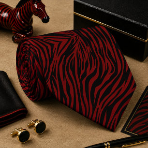 Klassisches Zebra-Wildtier-Muster Krawatte