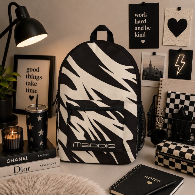 Klassisches Zebramuster Gedruckter Rucksack (Von Creator hochgeladen)