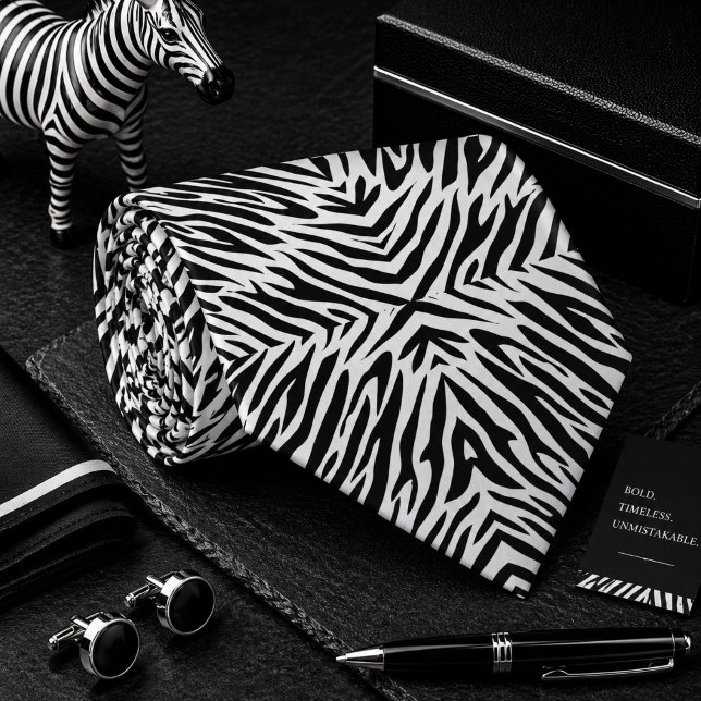 Klassisches Zebrawildtiermuster Krawatte (Von Creator hochgeladen)