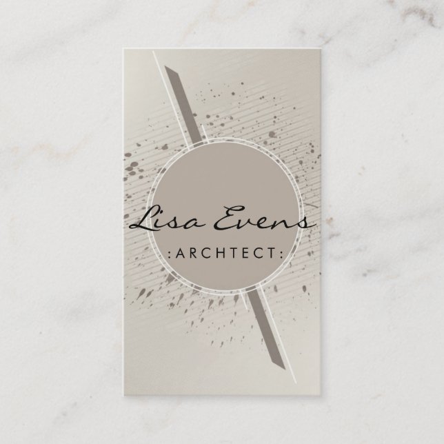 Klassisches Zickzack Muster Subtile Visitenkarte (Vorderseite)