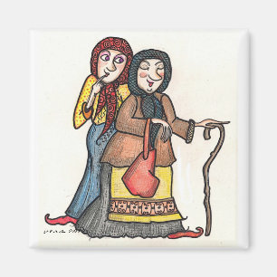 Klatsch-Frau-Ukrainer-Volkskunst Magnet