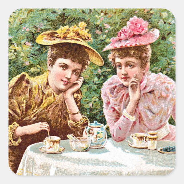 Klatsch Quadratischer Aufkleber (Vorderseite)