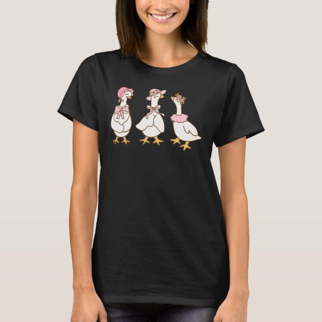Klatschende Gänse T-Shirt (Vorderseite)