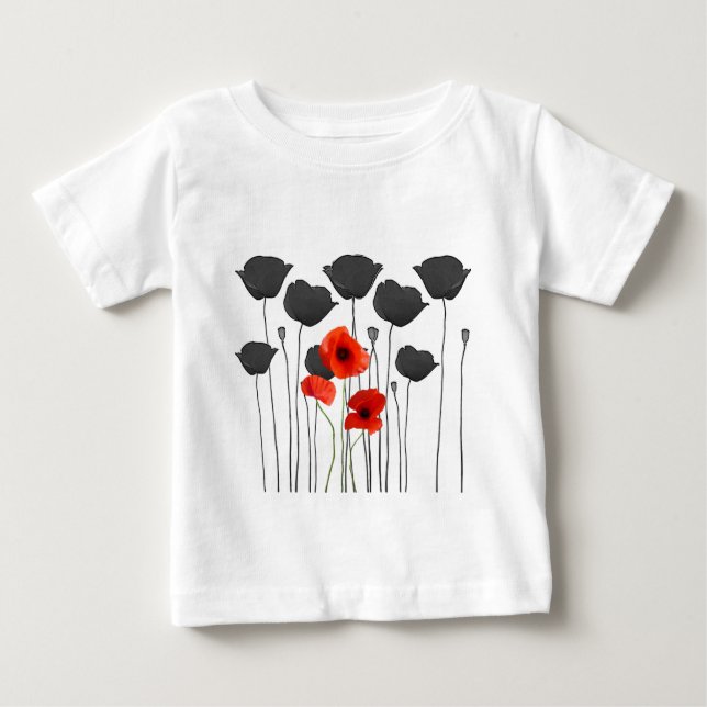 Klatschmohn Baby T-shirt (Vorderseite)