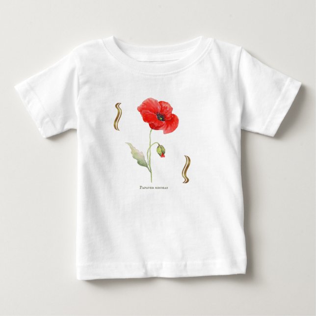 Klatschmohn Baby T-shirt (Vorderseite)