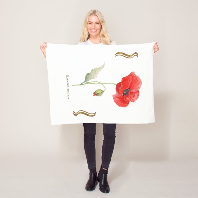 Klatschmohn Fleecedecke (Beispiel)