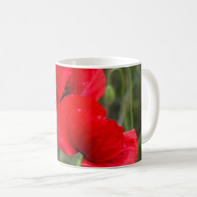 Klatschmohn Kaffeetasse (VorderseiteRechts)