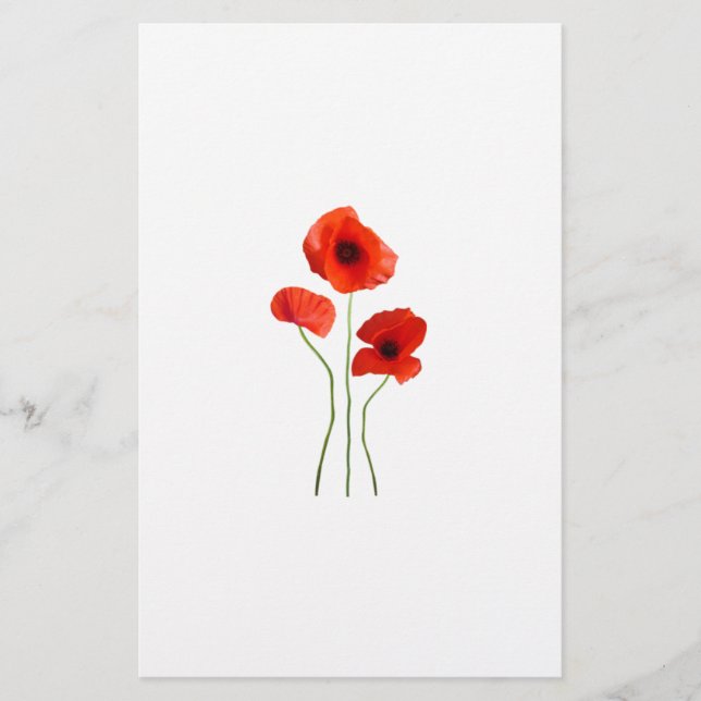 Klatschmohn - poppy briefpapier (Vorderseite)