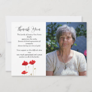 Klatschmohn Rote Blumige Beerdigung Tod Danke Einladung