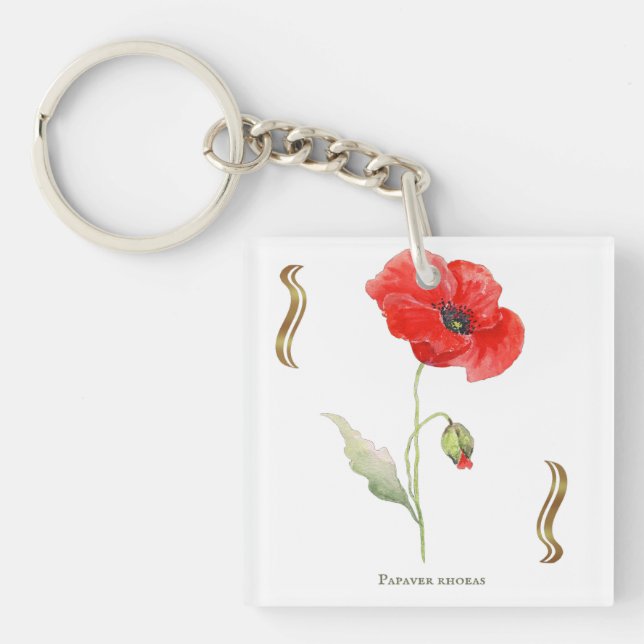 Klatschmohn Schlüsselanhänger (Vorderseite)