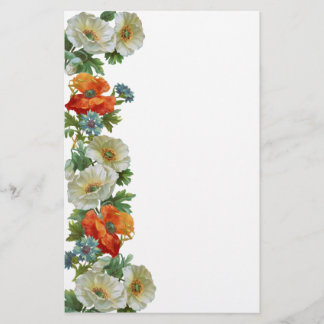 Klatschmohn und Kornblumen Florale Kunst Schreibwa Briefpapier