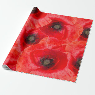 Klatschmohnmuster Geschenkpapier