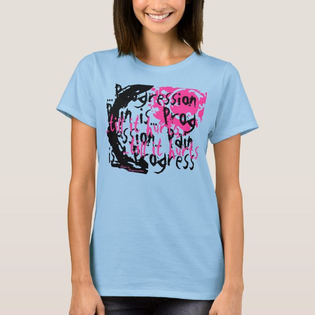 Klattierter Geist (pink) T-Shirt (Vorderseite)