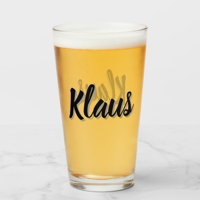 Klaus Männer Name, Glas (Rückseite (gefüllt))