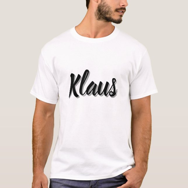 Klaus Männer Name, T-Shirt (Vorderseite)