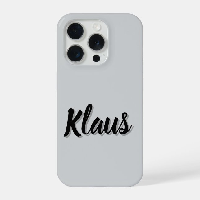 Klaus Mens Name, iPhone Hülle (Rückseite)