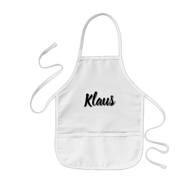 Klaus Mens Name, Kinderschürze (Vorne)