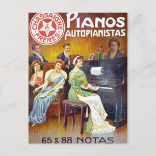 Klavier Autopainistas Vintage Klavier Anzeige Postkarte