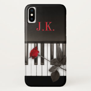 Klavier befestigt Fall des Rosen-Musik-Monogramms Case-Mate iPhone Hülle