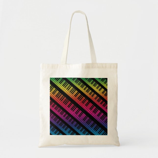 Klavier befestigt Regenbogen der Farbe Tragetasche (Vorne)